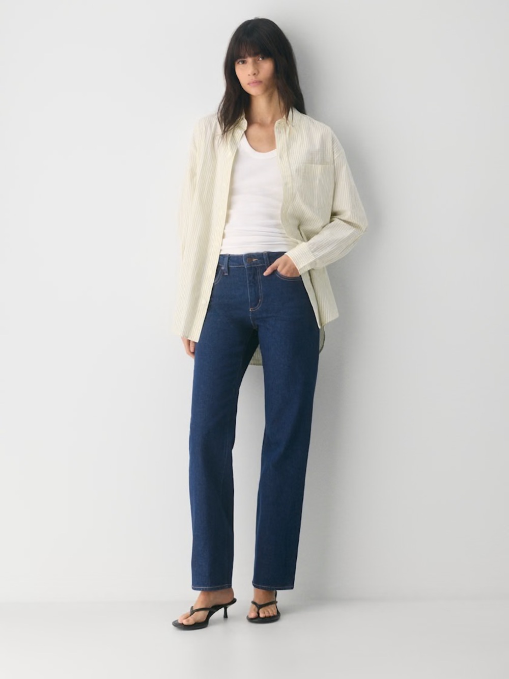 Denim Forum Sharon Classic Mid-Rise Straight Jean